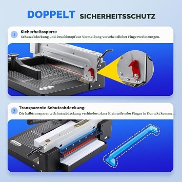 CGOLDENWALL Industrial Paper Cutter with Red Line Positioning