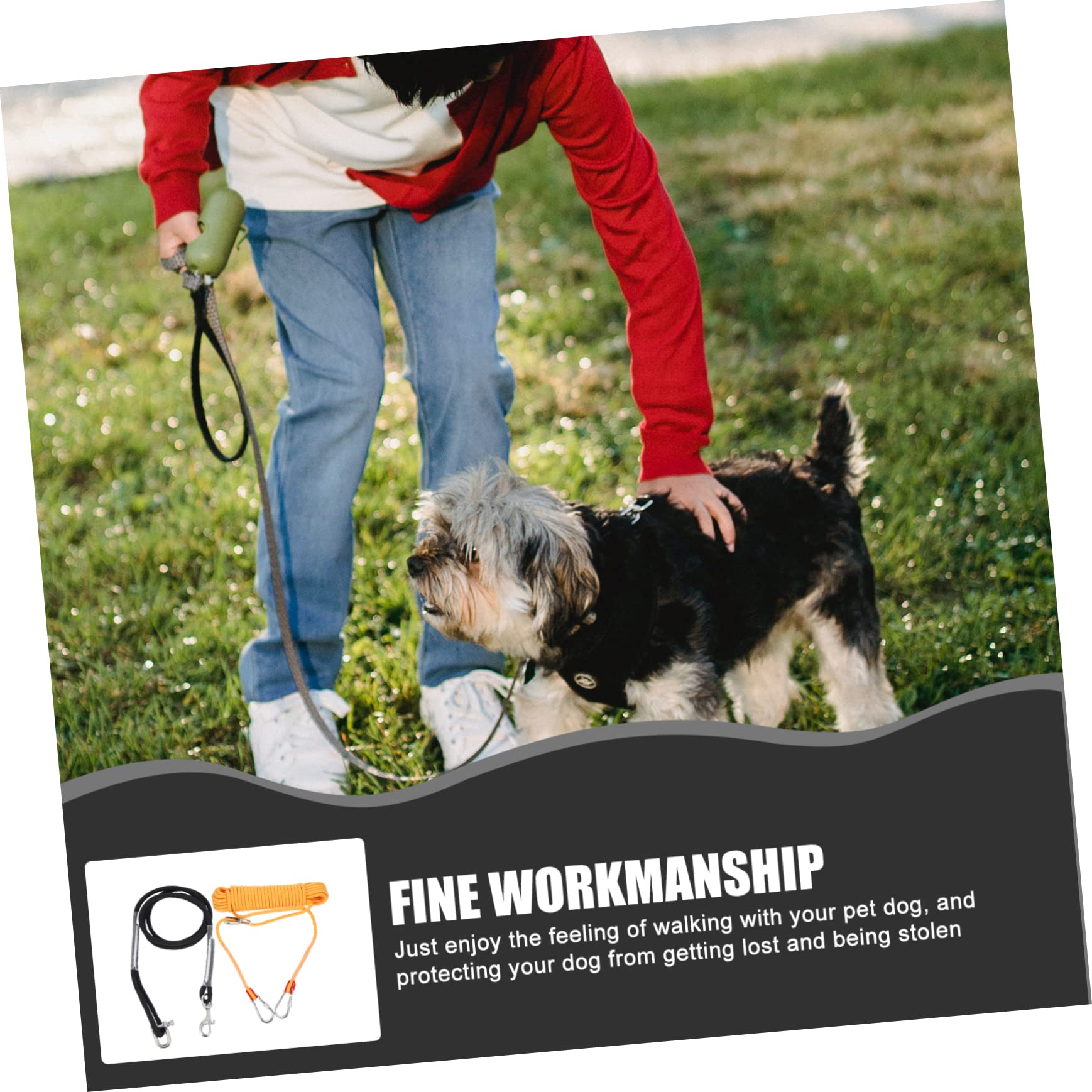 Sosoport Cable De Amarre para Perros Cadena para Pasear Cachorros Al Aire Equipo De Camping para Perros Correa Metros Correa para De Camping Cordel para Acampar De Nylon para