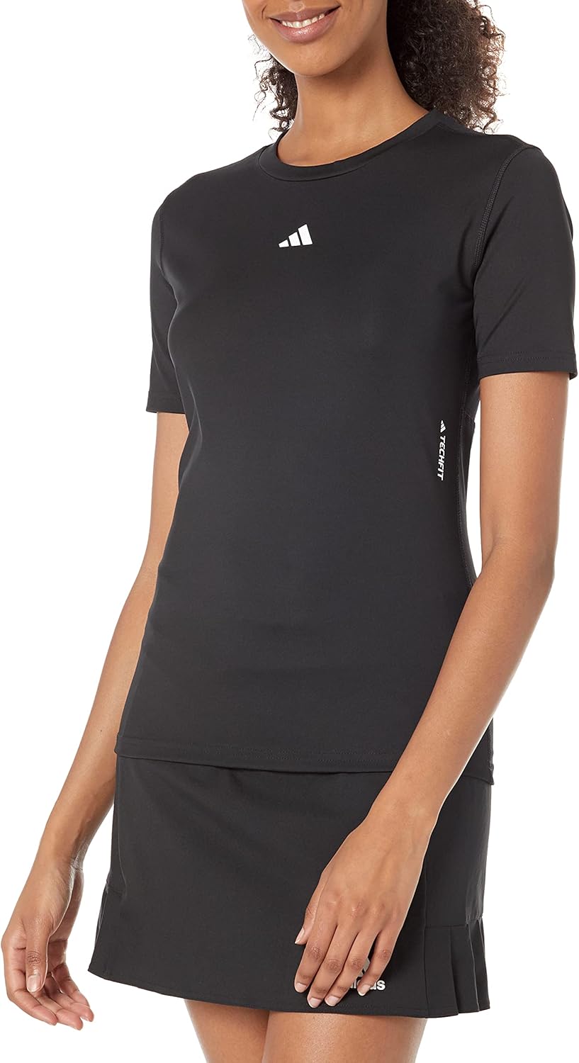 adidas Womens Techfit Short-Sleeve Training Tee - Image 2