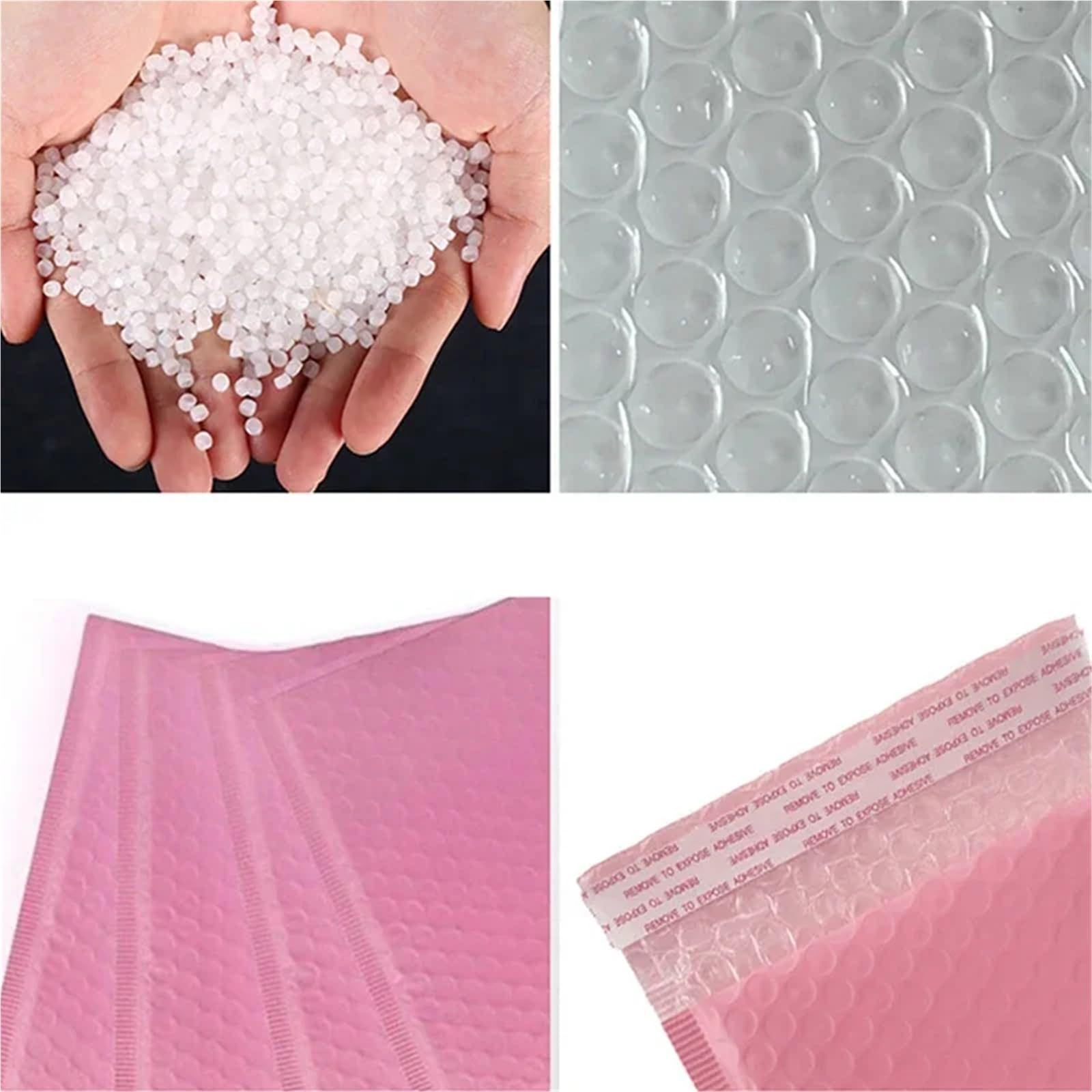 piccola borsa per la spedizione Buste imbottite rosa con bolle d'aria in polietilene for imballaggio autosigillante(18x23cm-50pcs)