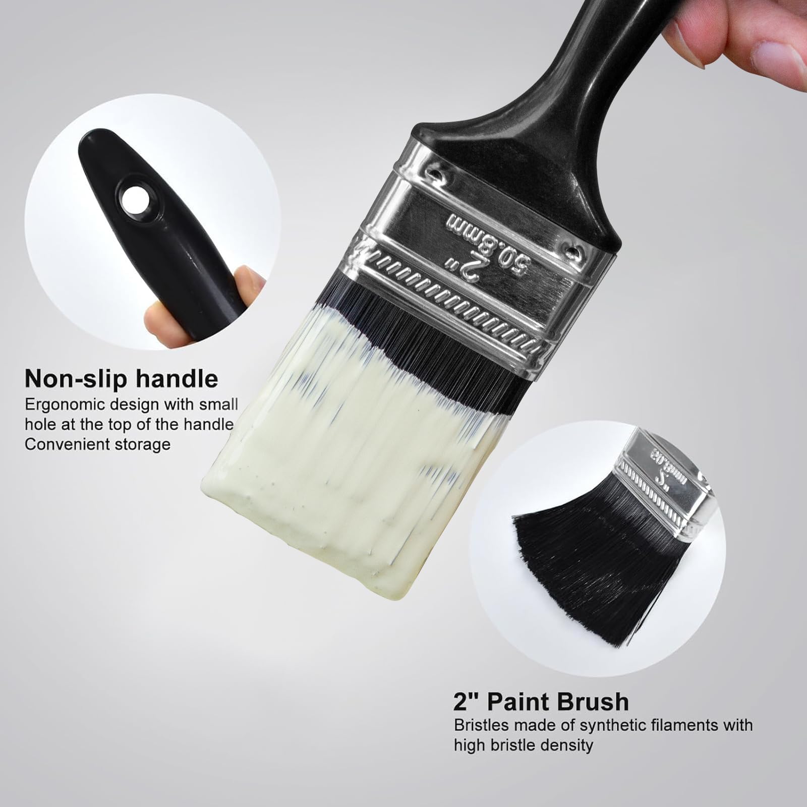 Kit de Peinture 17 Pièces – Rouleaux 23 cm et 10 cm, Bac, Brosse, Perche Télescopique 1,5 m – Set Anti-Gouttes pour Murs et Plafonds