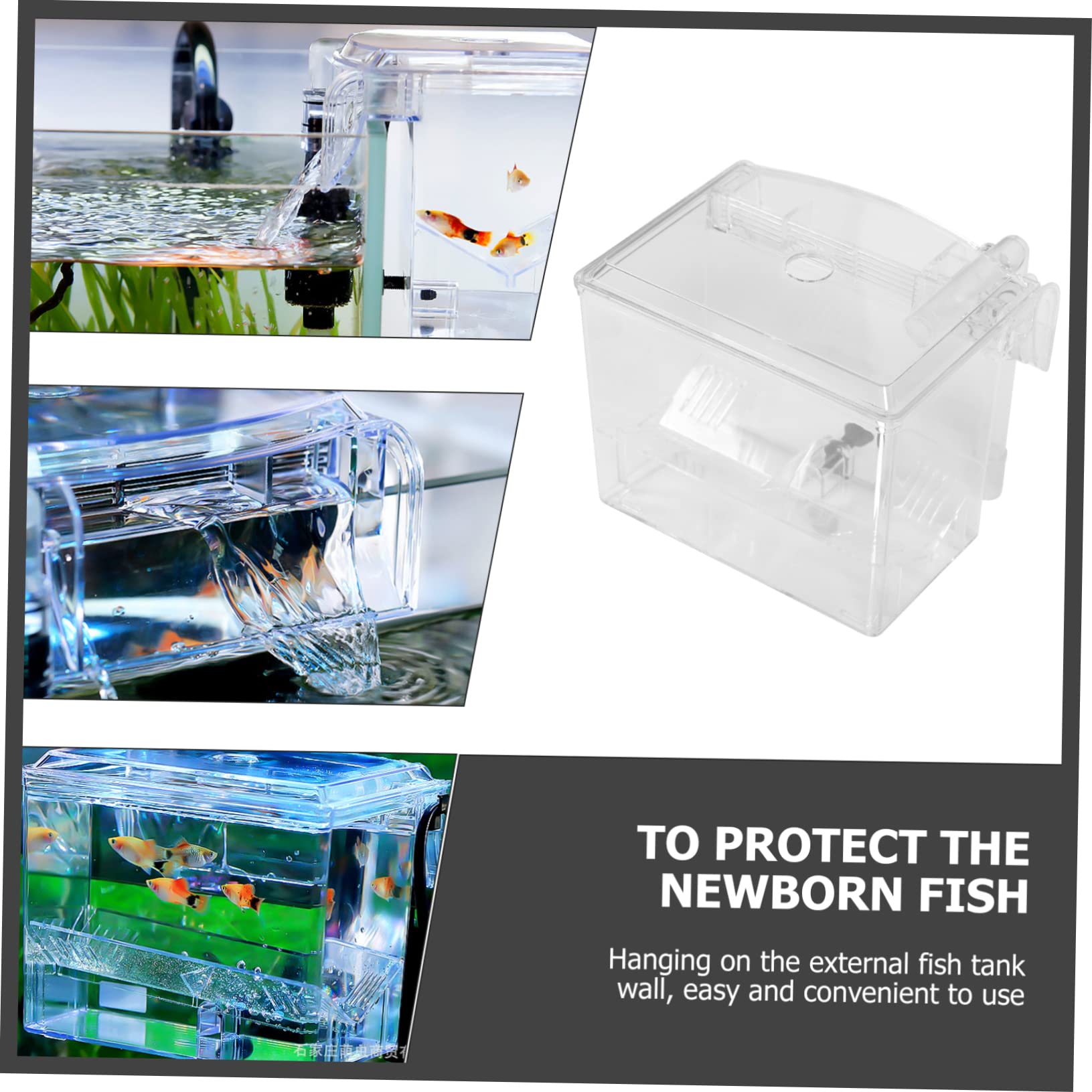 1 Pieza Caja de Aislamiento para Peces Incubadora de Cría Externa para Acuarios Diseño Suspenso Material Seguro Saludable para Fertilidad