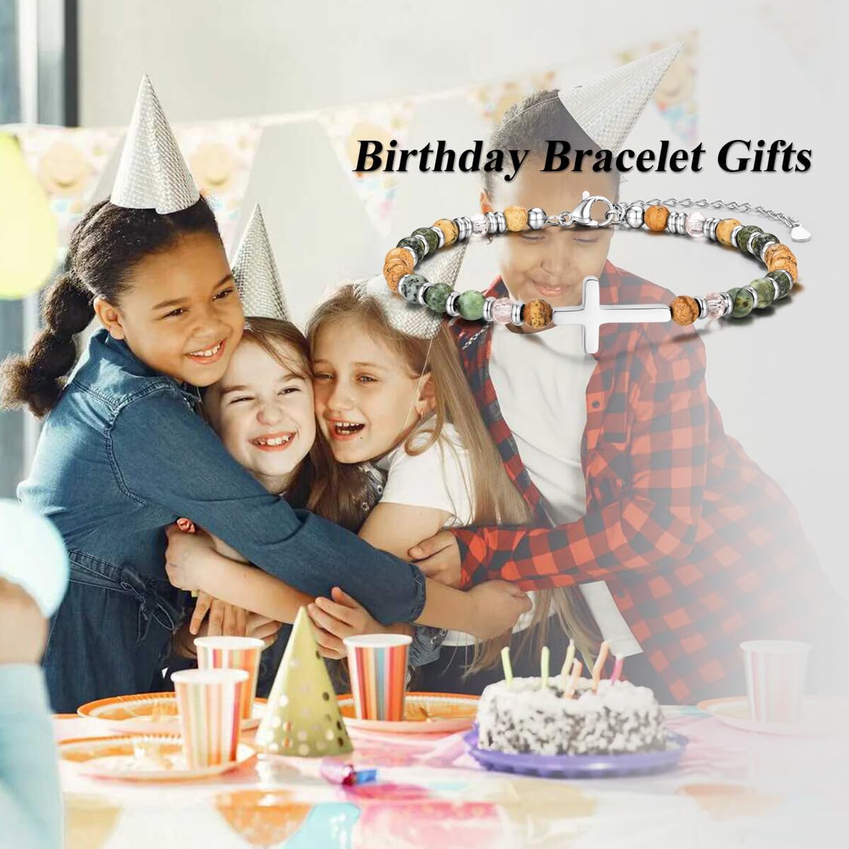 Birthday Gifts for 10-21 Year Old Girl, Happy 10th-21st Birthday Decorations, Christian Cross Bracelet with Cards for Niece Daughter Granddaughter - Image 7