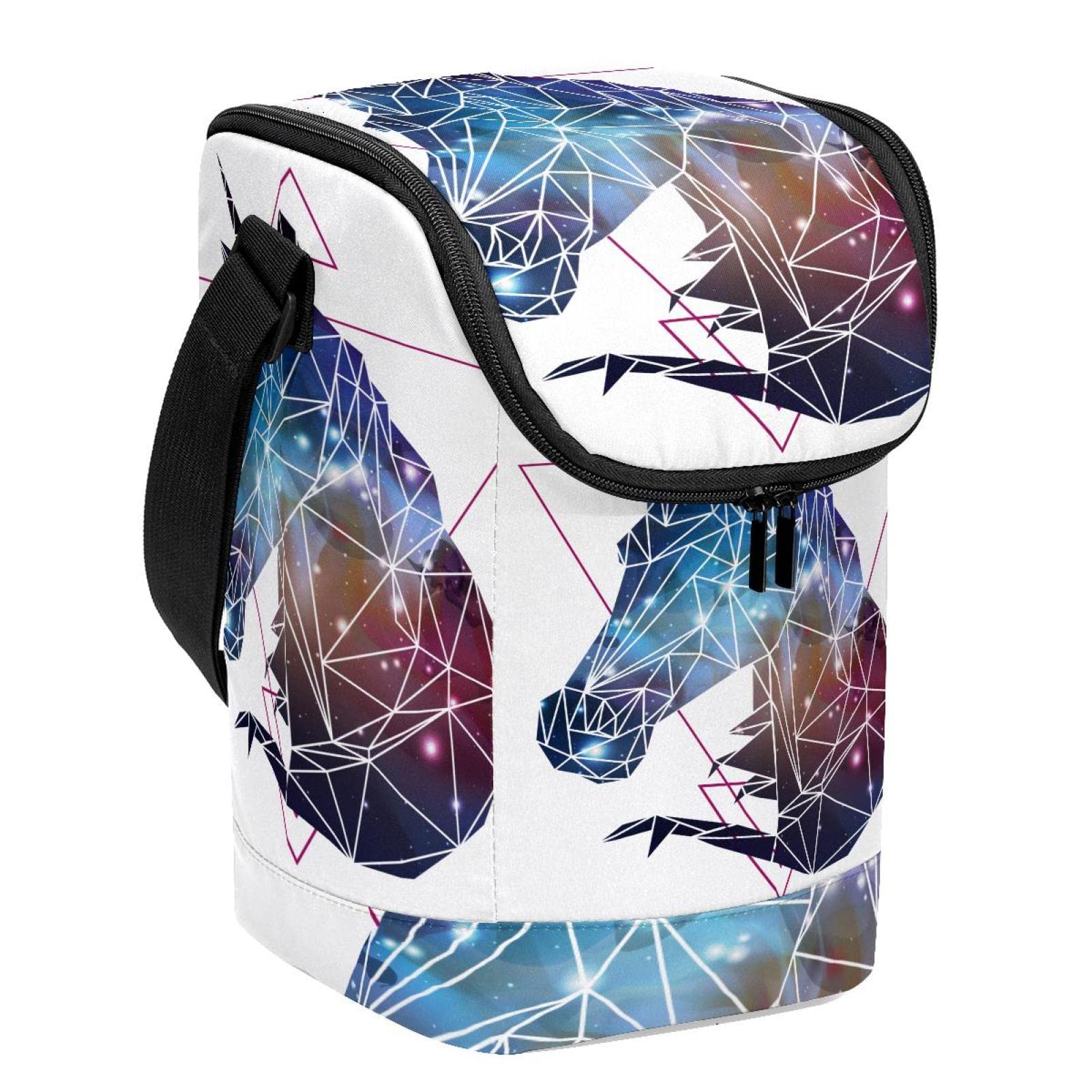 Bolsa de almuerzo de unicornio espacial lonchera térmica ligera y compacta para el día a día