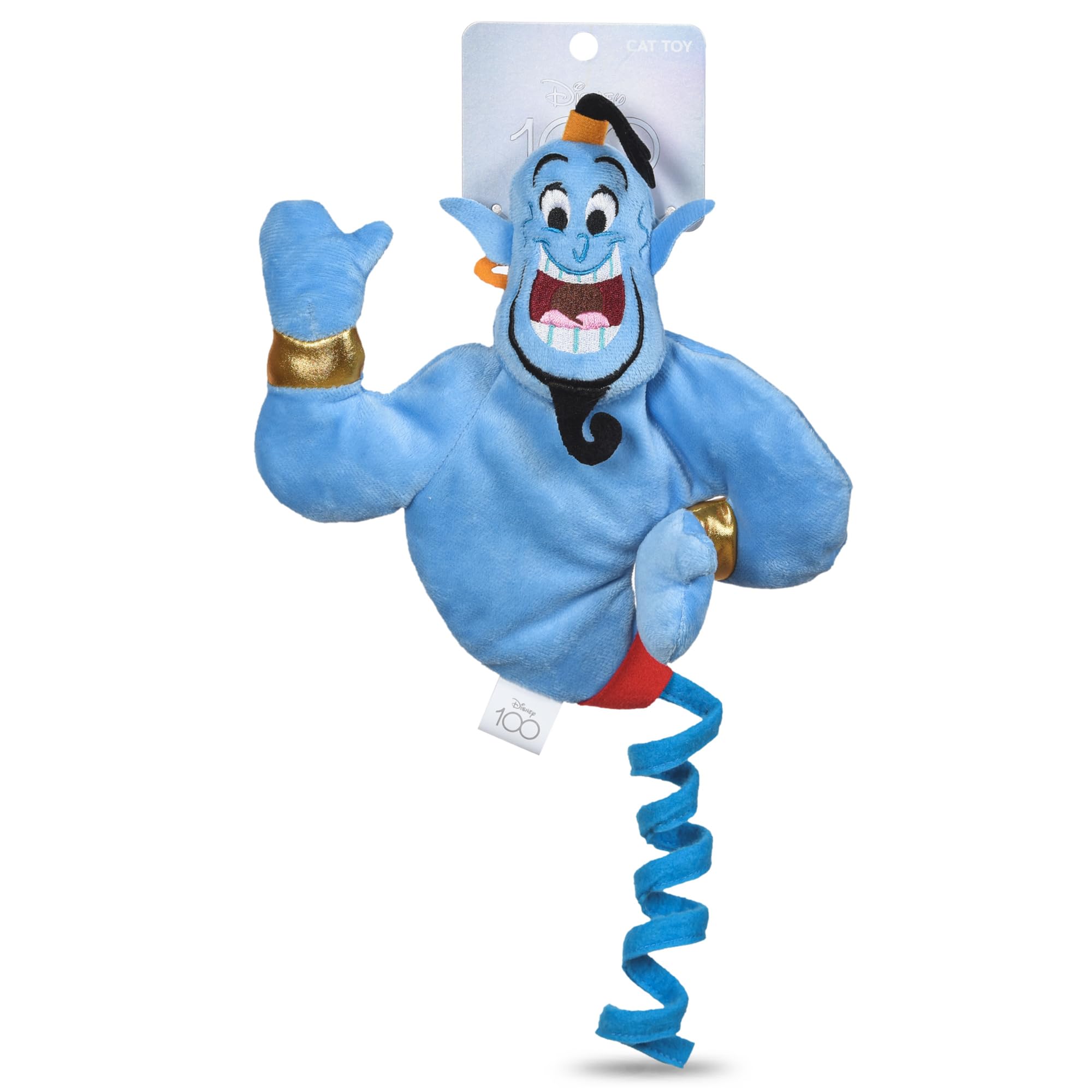 Disney for Pets Genie Cat Coil Toy with Catnip, 9 Inch Spring Action - Springy Fun Catnip Coil Toys for Cats Inspired Aladdin