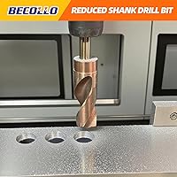 Vista 7 de Broca de cobalto de 1 pulgada, vástago reducido de 1/2 pulgada con 3 planos, adecuada para perforar en metal duro, acero inoxidable, hierro fundido