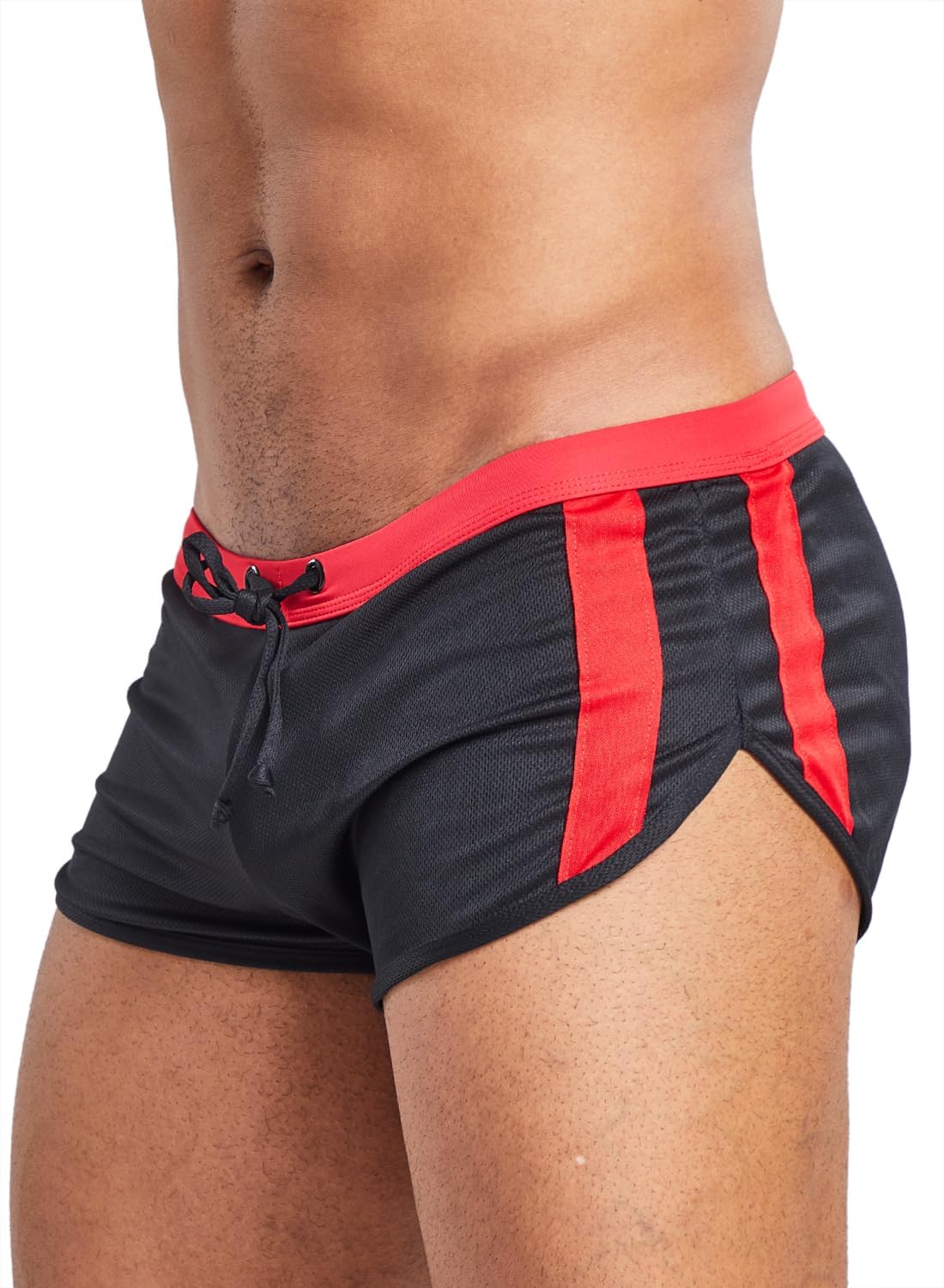 MIZOK Mens 3" Colorblock Workout Running Shorts Bodybuilding Gym Quick Dry Athletic Shorts - Image 2