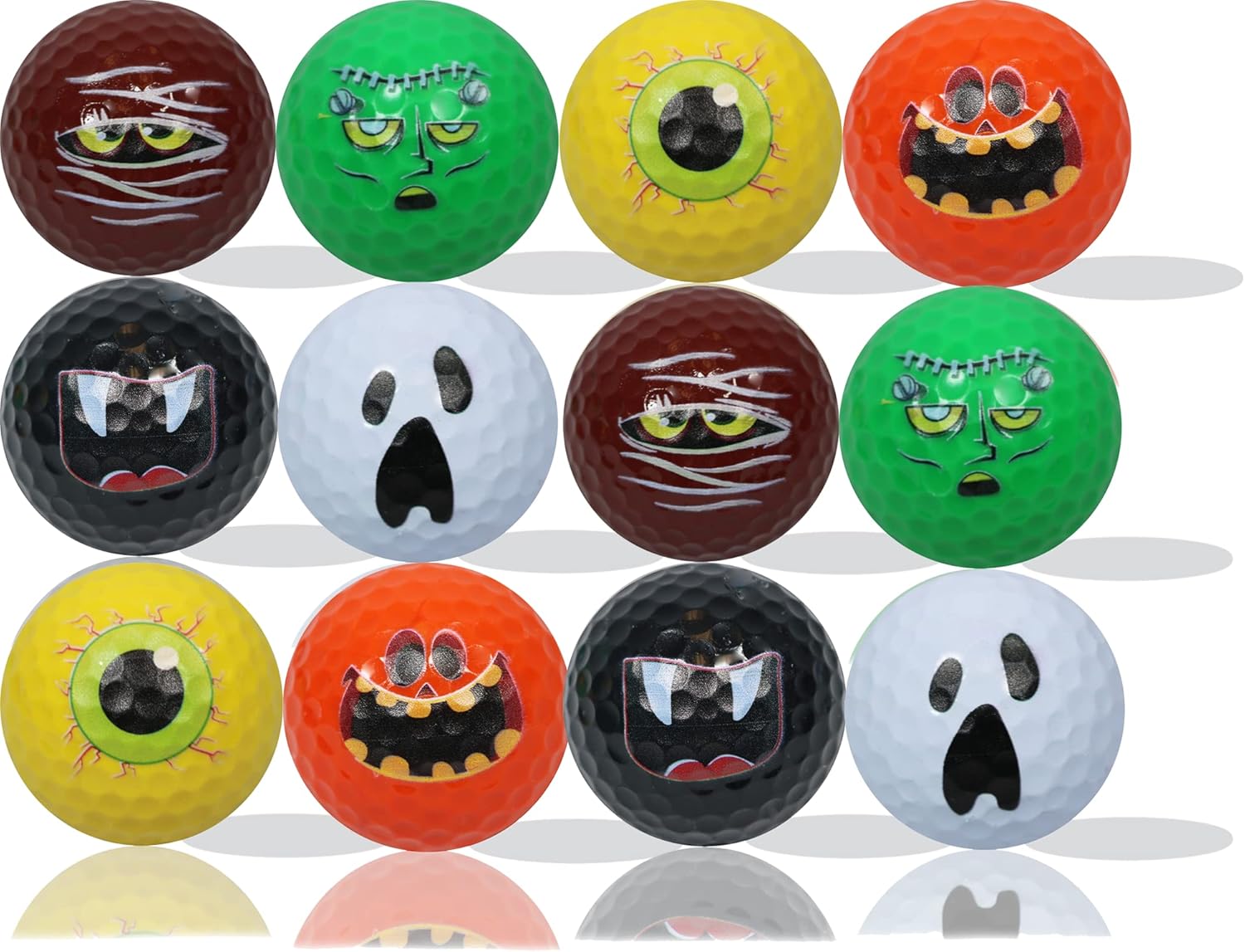 Halloween Golf Balls 12 Pack Novelty Print Golf Balls