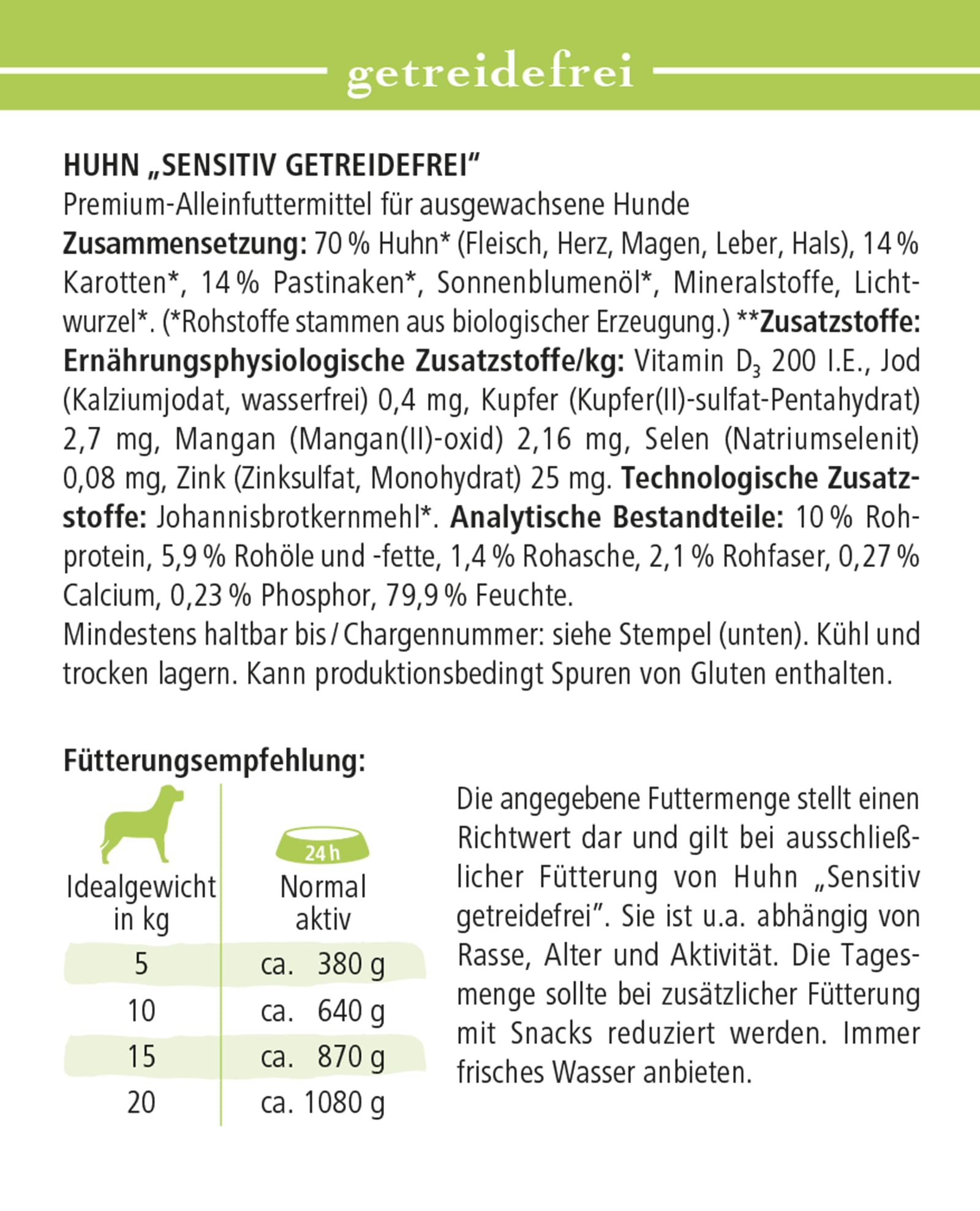 defu Hundefutter | 12 x 410 g | Bio Huhn Sensitiv getreidefrei | Premium Bio Nassfutter Menü | Alleinfuttermittel für Hunde
