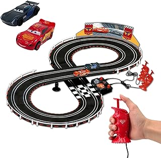Slot Car Racing Track Sets Lightning McQueen Toys Including 2 Slot Cars 1:43 Scale and 2 Hand Controllers Race Car Track Sets Dual Racing Gifts for Children Boys Girls Over 3 Years Old Easter Day