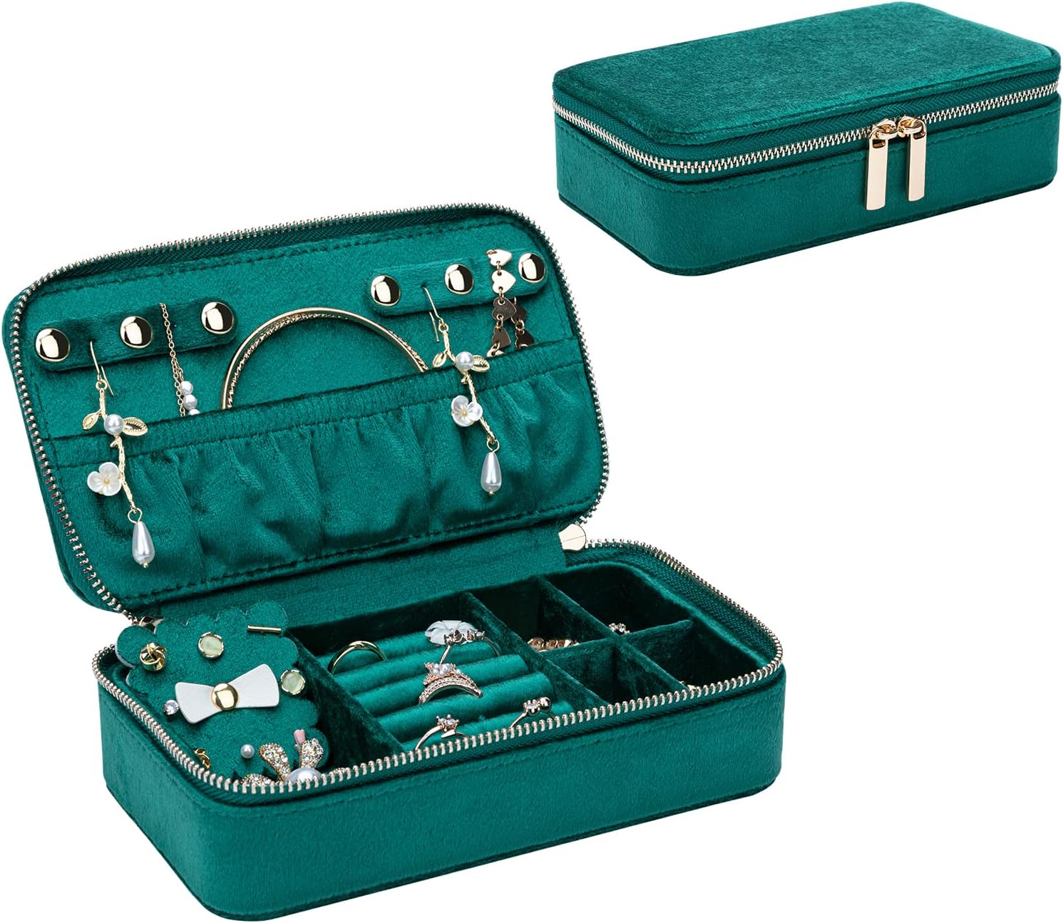 VLAFUY Jewelry Travel Organizer, Travel Jewelry Case Small