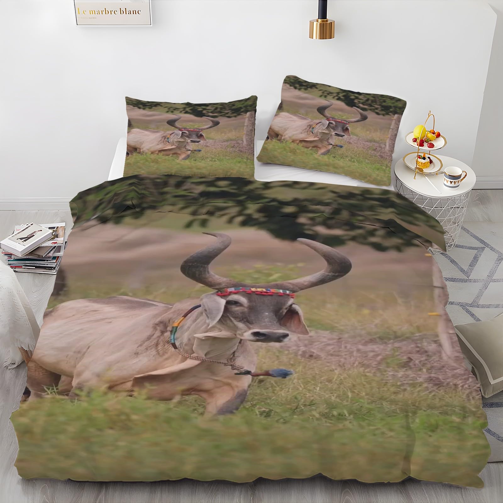 Housse de couette 240x260 animal pour une chambre chaleureuse style campagne