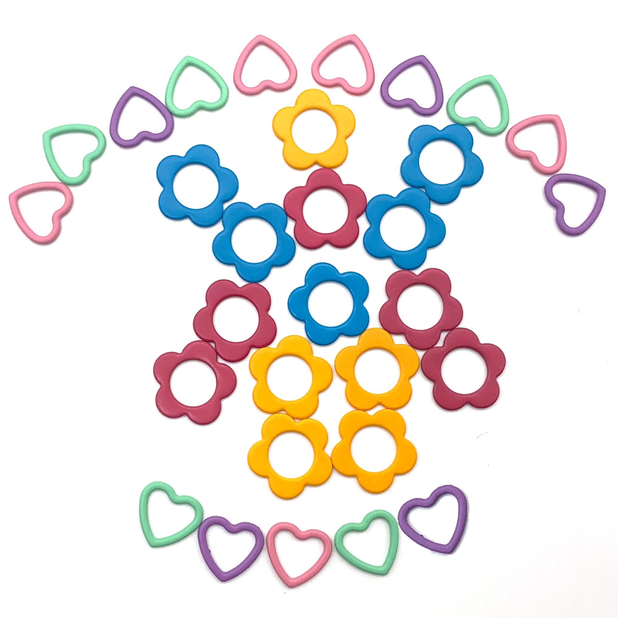 30 Pezzi Anello Segnapunti per Maglia, Anelli Colorati in Metallo per Punti Uncinetto, Anelli Divisi in Maglia, Accessori per Cucire con Chiusura All' uncinetto, per Artigianato Fatto a Mano Fai da Te