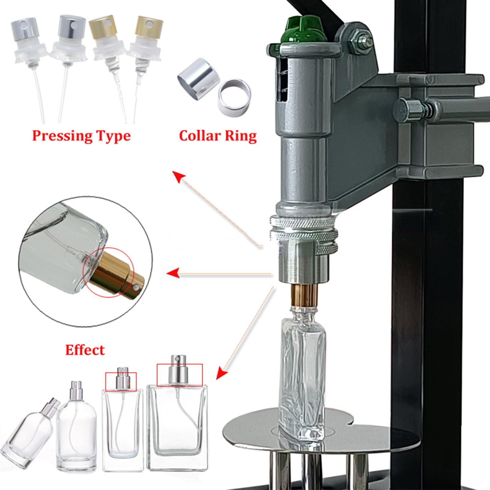 Manuelle Parfüm-Verschlussmaschine – Höhenverstellbar, Für 13–15 Mm Flaschen