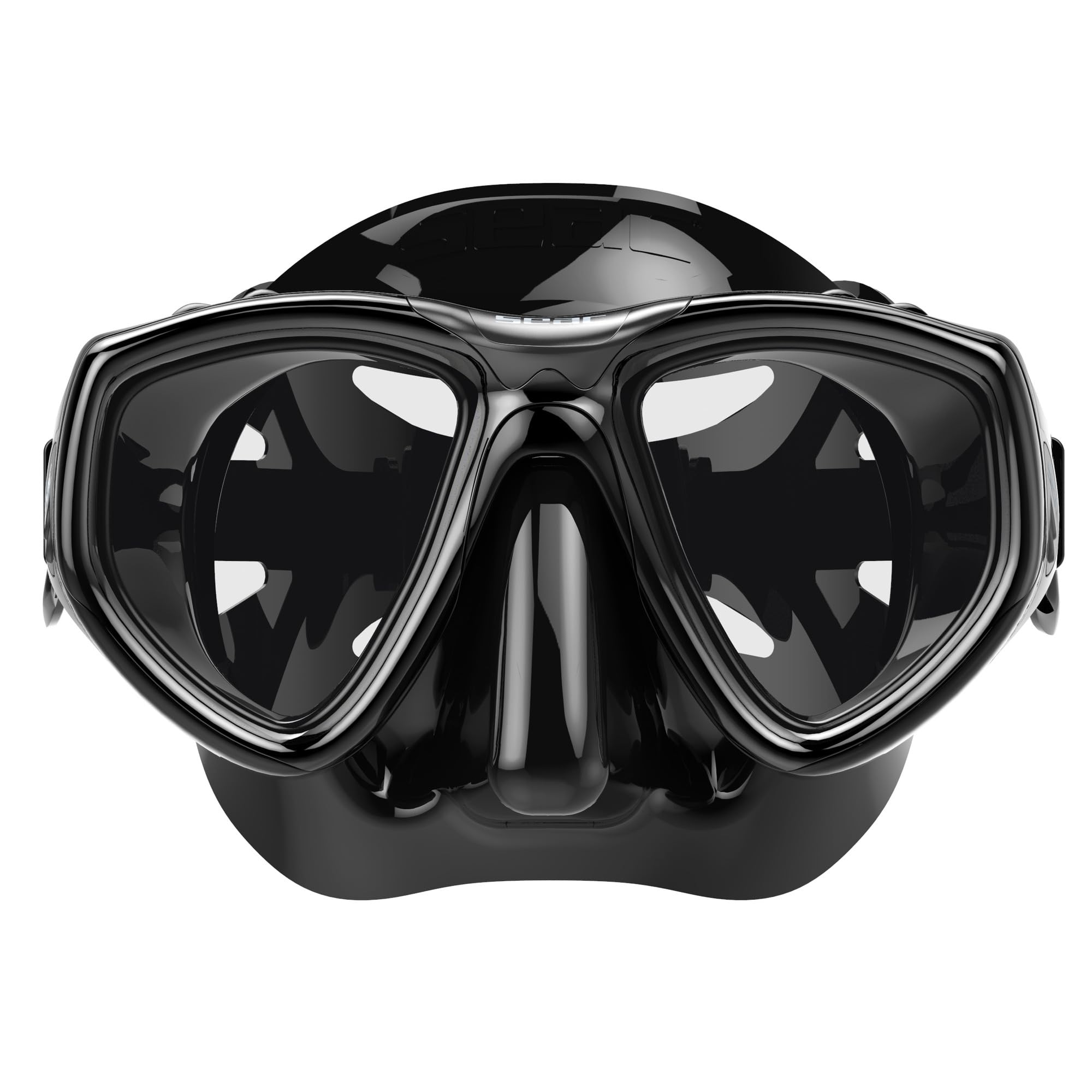 SEAC Clear – Maschera Subacquea Antiappannamento Doppia Lente in Silicone | Maschera per Immersioni e Snorkeling Antifog Low Volume