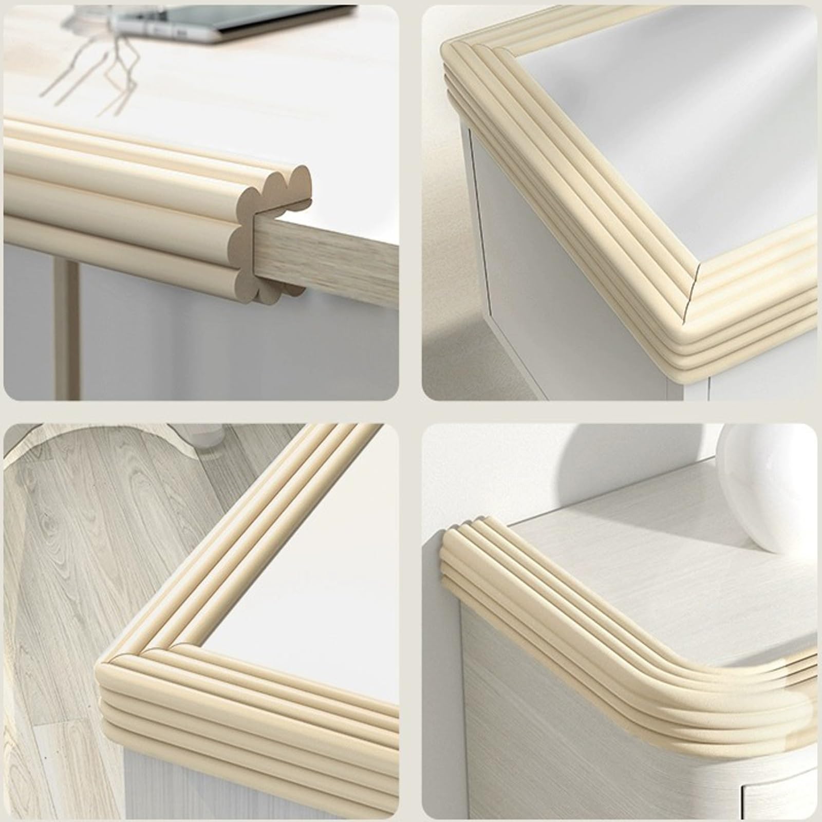 Striscia Protettiva for Bordi Larghi A Forma di W, Paracolpi di Sicurezza for Angoli di Mobili, Protezione for Angoli, for Parcheggi, Officine E Magazzini(Gray,6M)