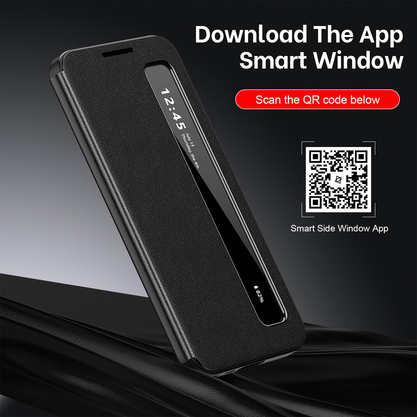 Amazon.com: for Samsung S23 Ultra 5G Clear View Cover with Smart