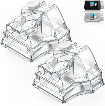 2 Packs Water Chamber for Airsense 10 & Aircurve 10, Leak-Free & Consistent Humidity Replacement CPAP Water Chamber with Top-Fill Port Technology, HumidAir Water Tank for ResMed Airsense 10 Supplies