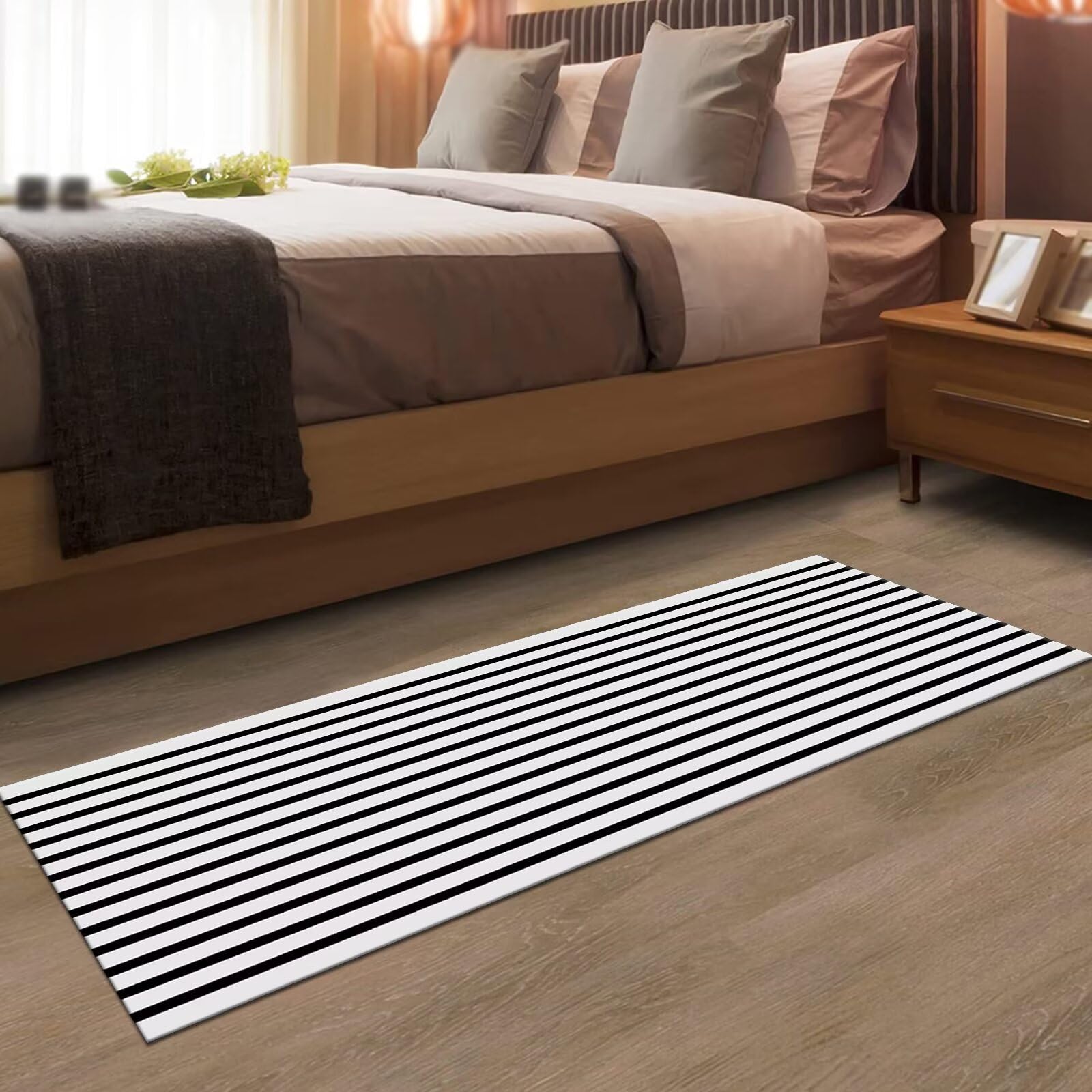 Bsmathom Farmhouse Küchenteppich-Set, 3-teilig, Boho-Stil, Rutschfeste TPR-Unterseite, Waschbar, Polyester – Für Küche, Flur, Eingang