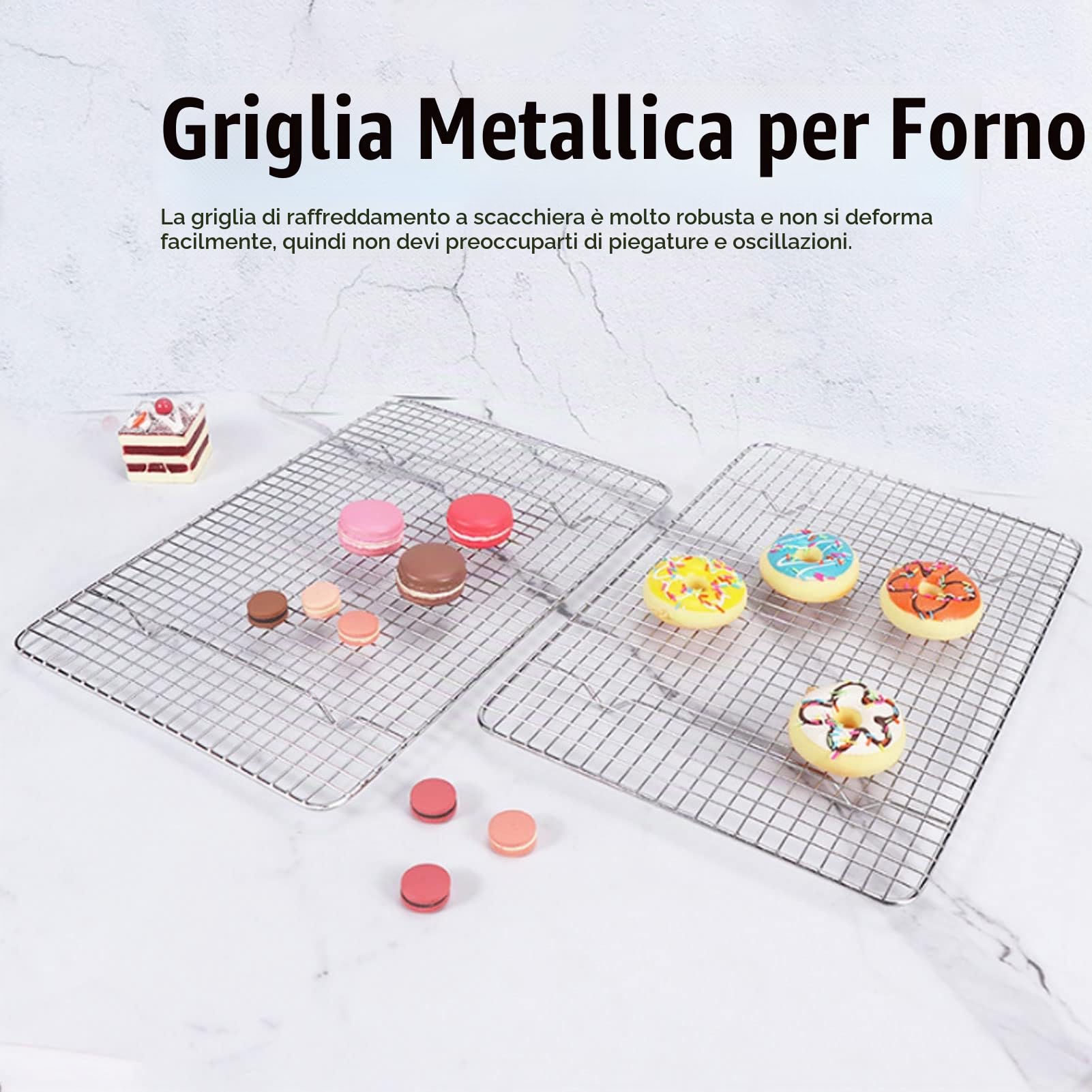 Griglia Di Raffreddamento Per Cucinare E Cuocere, Griglia In Acciaio Inossidabile Griglia Da Forno Griglia Per Biscotti Griglia Per La Casa Panetteria Torta Di Pane Cooky