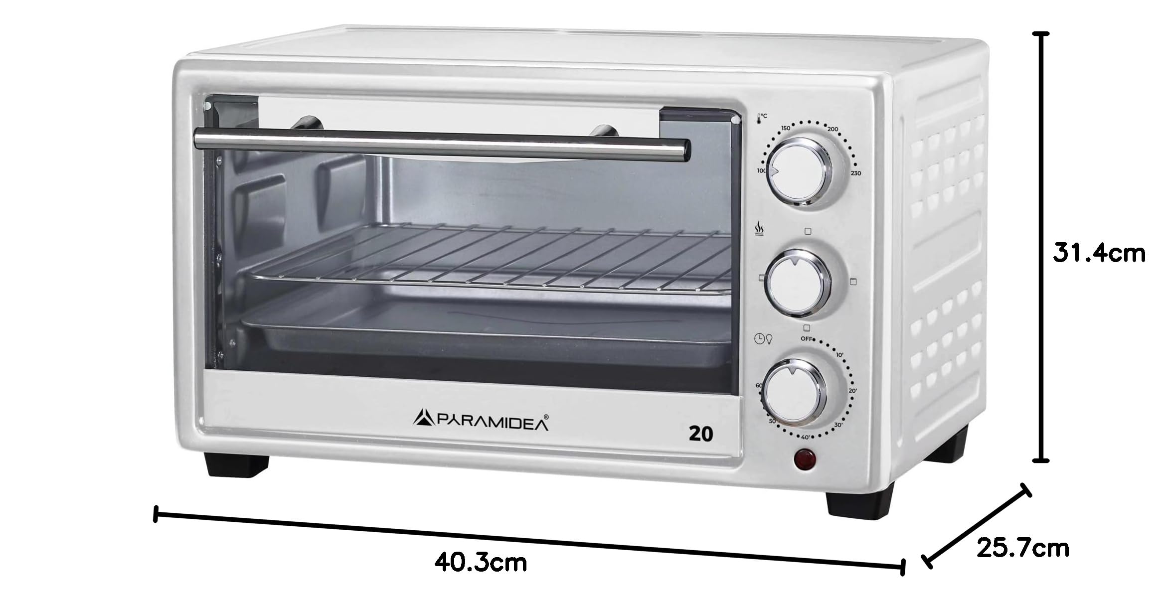 PYRAMIDEA Forno Elettrico 20 L Bianco FO2008W