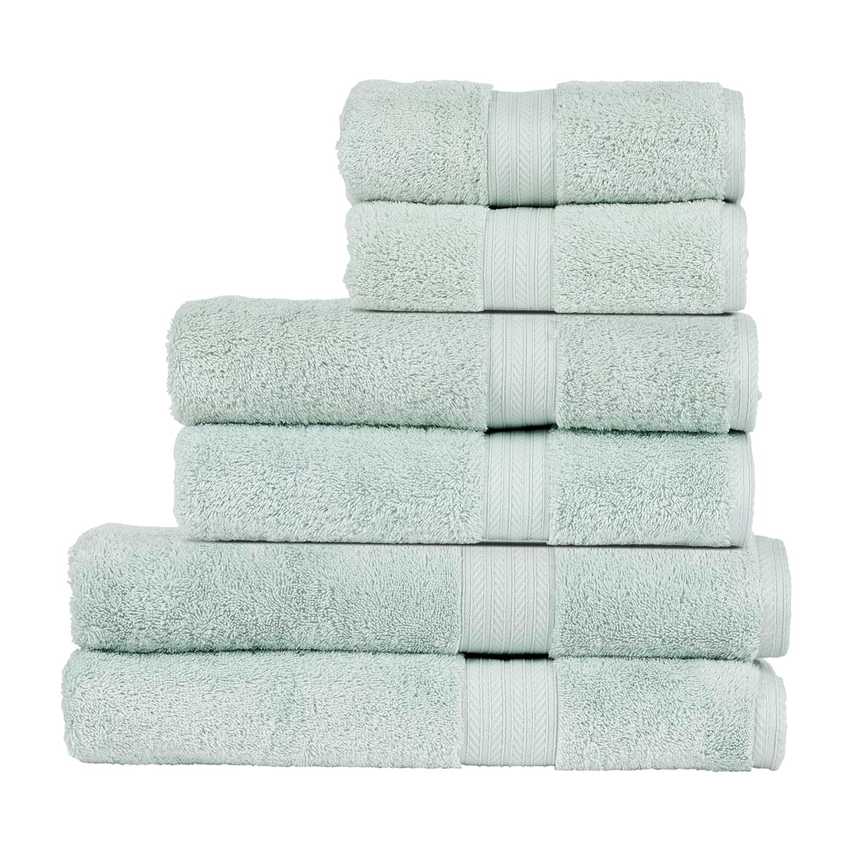 Christy Renaissance Family Towel Set | Eggshell | 100% Egyptian Cotton Pile | Luxuriously Soft and Super Absorbent | 675 GSM | 2 Bath Sheets 2 Bath Towels 2 Hand Towels