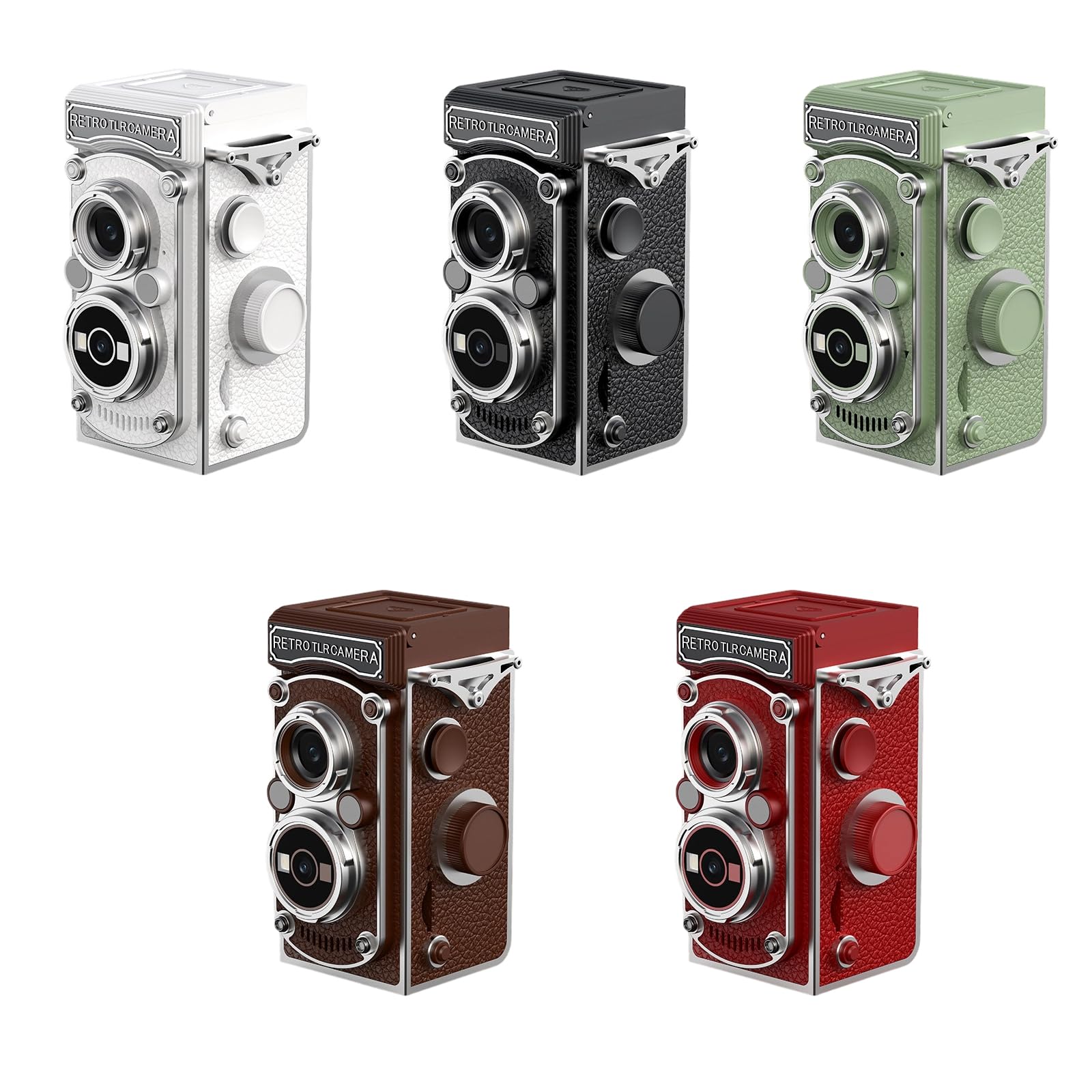 Fotocamera digitale di design con schermo inclinabile, capacità 32 GB, luce integrata e supporto per fotocamera tradizionale