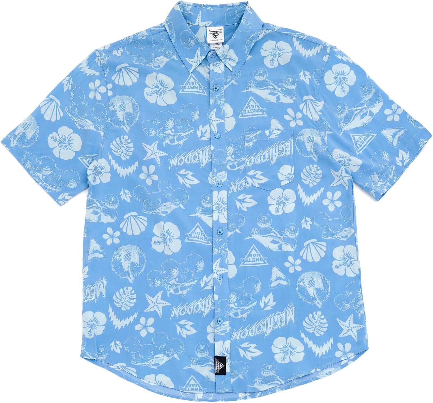 Monster Jam Matching Family Hawaiian Button Down Shirt Toddler to Adult Grave Digger El Toro Loco Megalodon