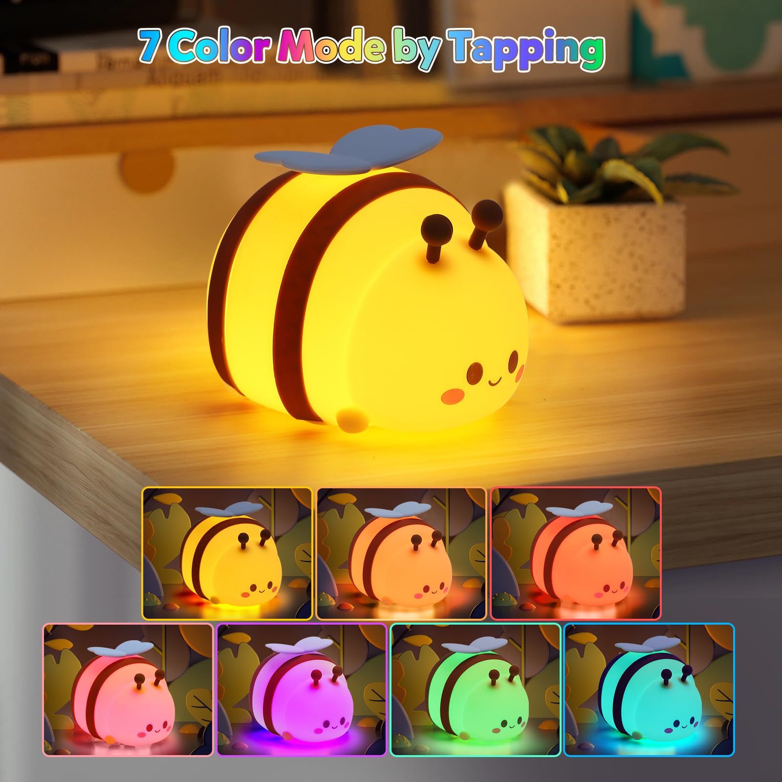 Bee Silikon Nachtlicht Touch Sensor Perfekt für Geburtstage, Babypartys