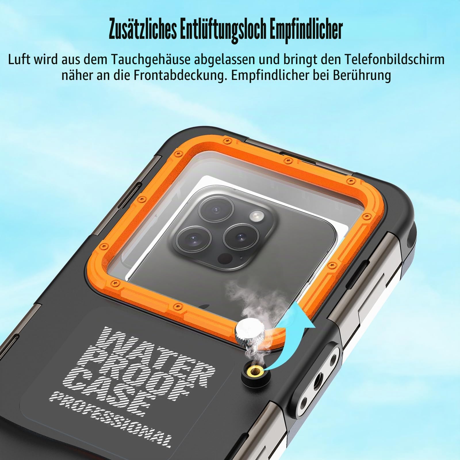 ZLIME wasserdichte Handyhülle 7.0 Zoll Unterwasser Wasserfeste Handy Wasserschutzhülle Handytasche, Wasserdicht Schwimmen Baden für iPhone 17 Air 16e 16 15 14 Plus 15 16 17 Pro 14 15 16 17 Pro Max