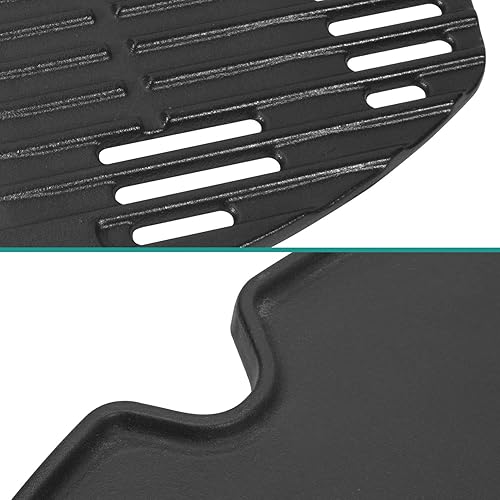 Miniatura 4 de Tubo de quemador de parrilla 65032, rejillas de hierro fundido 7646 y plancha 6506 para parrillas Weber Q300, Q320, Q3000, Q3200, 57060001, 586002.