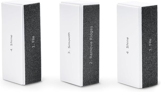 Amazon Essentials 4-way Buffing Block 3-Pack, Black/White Previously Amazon Basics