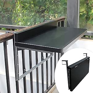 Amazon.com: FAXIOAWA Balcony Bar Table for Railings,Balcony Railing ...