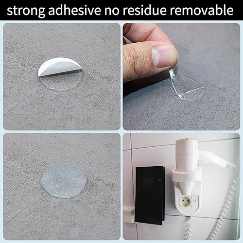 Miniatura 6 de Cinta transparente de doble cara para paredes, puntos adhesivos circulares transparentes reutilizables de doble cara, adecuado para fotos, marcos de