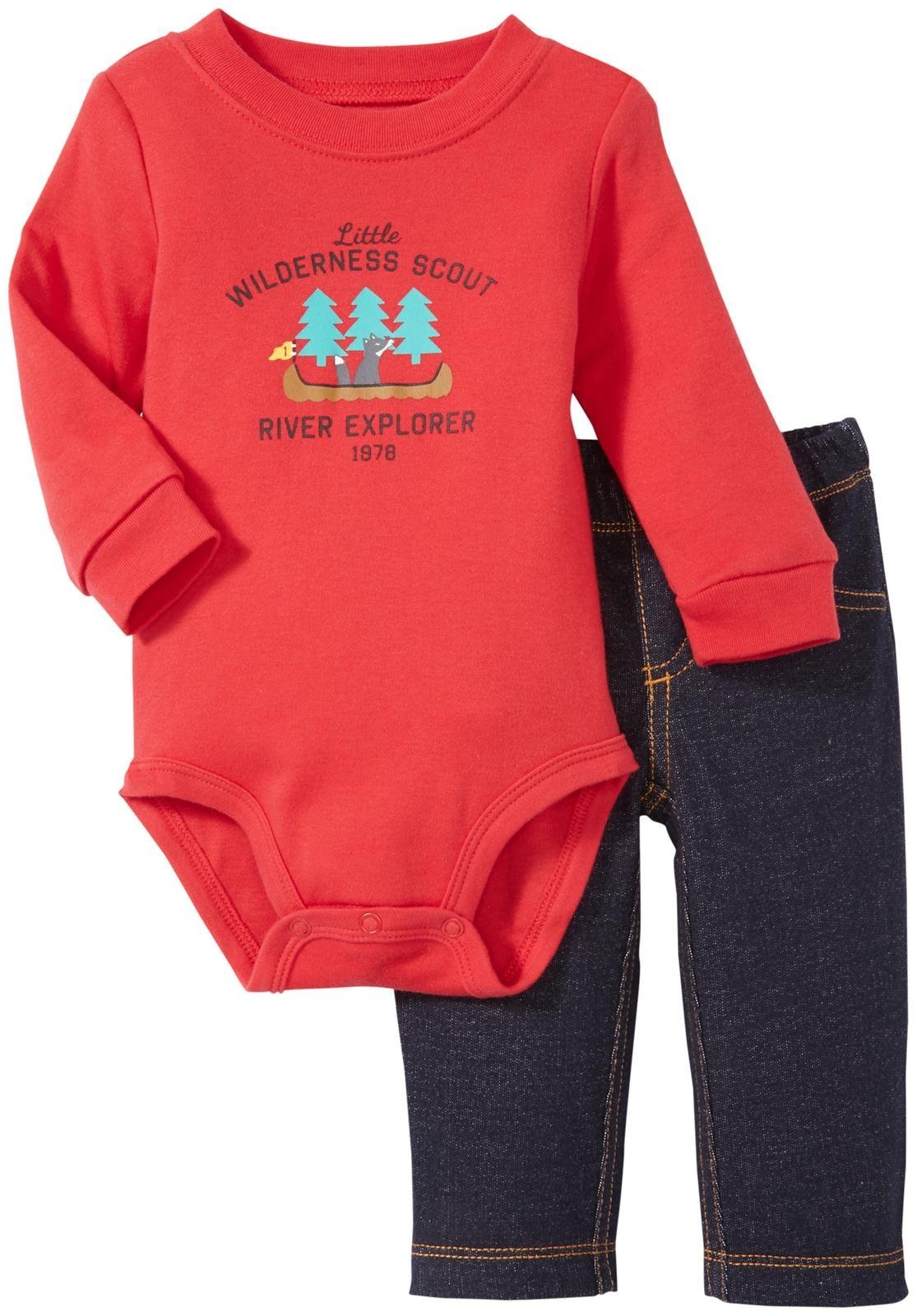 Carter's Dziecięcy 2-częściowy zestaw body z grafiką (niemowlęcy) - dzika harcerza - 6 miesięcy