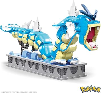 MEGA Pokemon Building Toys Set, Motion Gyarados with 2186 Pieces, Moving Mouth and Tail, for Kids or Adult Collectible