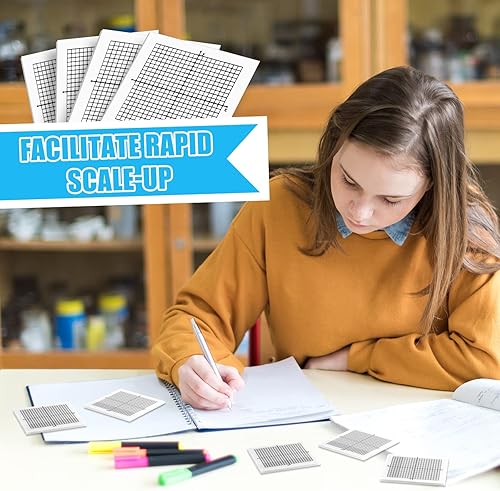 Miniatura 6 de 600 hojas de 12 blocs de notas adhesivas de papel cuadriculado transparentes de 3 x 3 pulgadas, blocs adhesivos de papel gráfico de 20 x 20