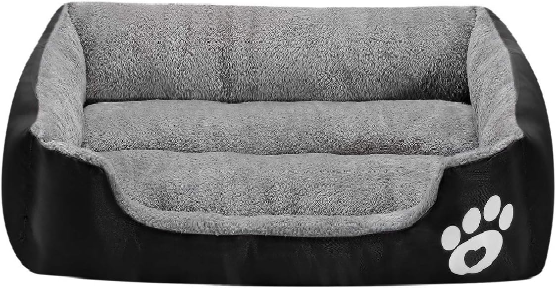MONIKI Modern Ultra Soft Warm Pet Bed Puppy Dog Mat Pad Cat Sleeping Cushion Suits for Daily Use XL: 31"x25"x6" (80x63x16cm), BLACK