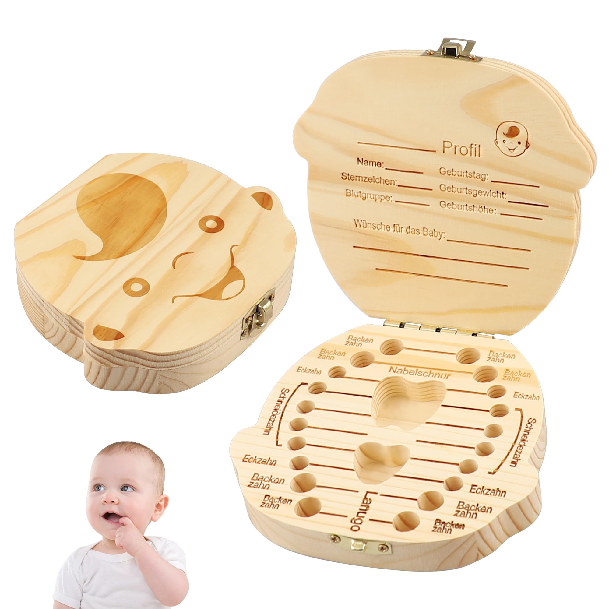 Boîte à Dents En Bois De Cade : Decoration-pour-enfants Par Elaya-creation