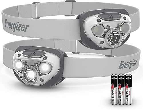 Energizer LED Headlamp PRO (2-Pack), IPX4 Water Resistant Headlamps, High-Performance