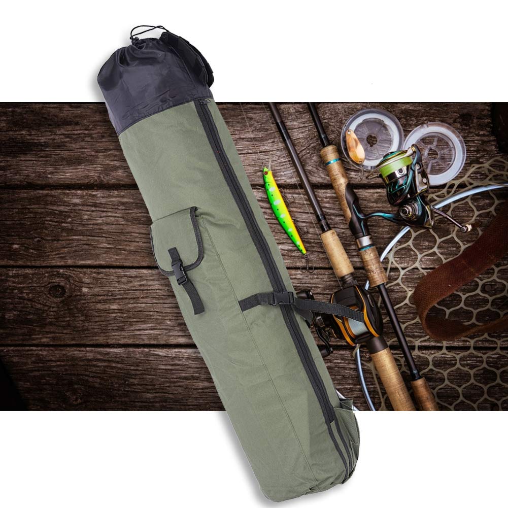 BORSA PER CANNA DA PESCA IN NYLON PORTA ATTREZZATURA DI GRANDE CAPACITÀ