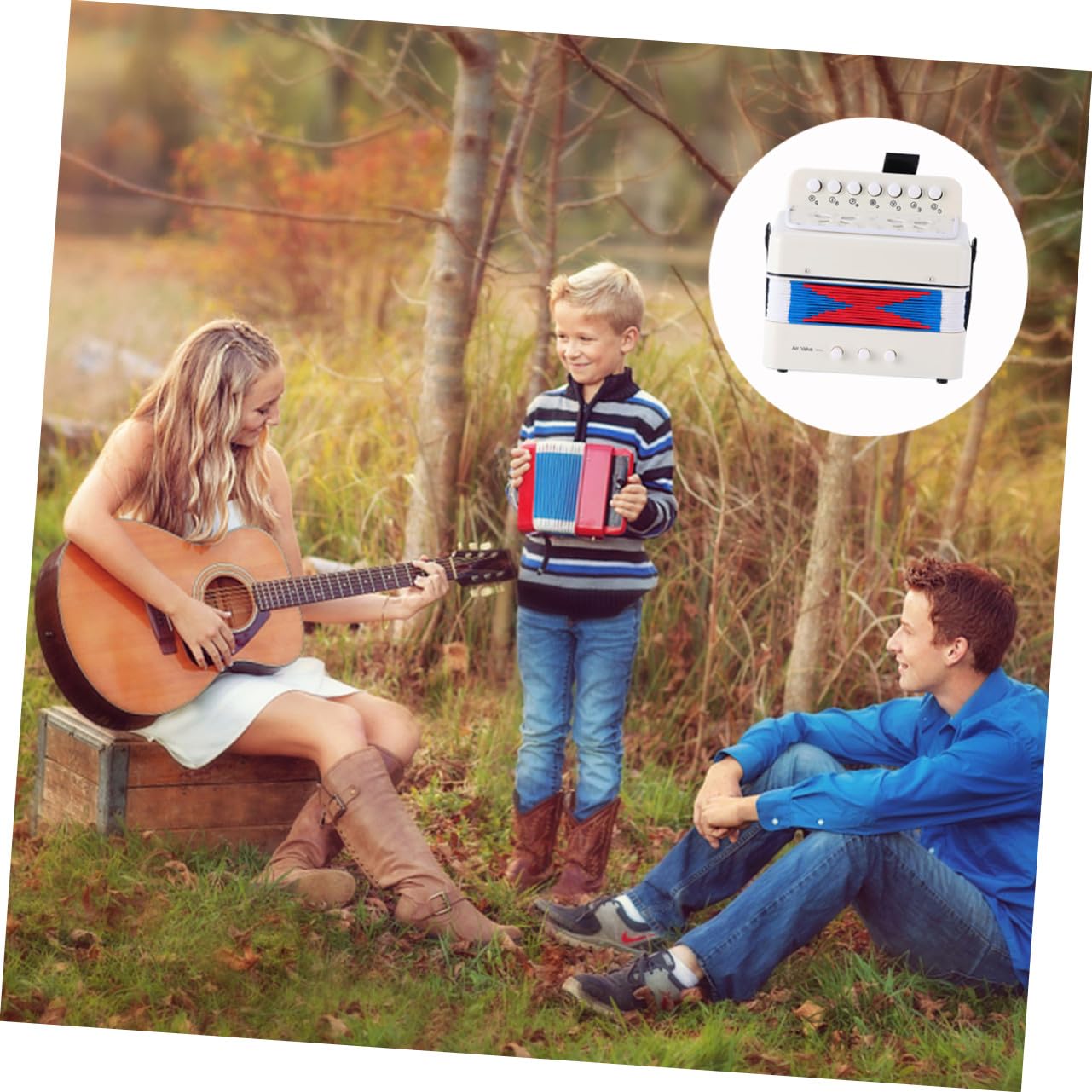 Fisarmonica per Mini Giocattolo Musicale Educativo in Plastica Abs e Metallo Strumento per Sviluppo Cognitivo e Coordinazione Occhio-mano Regalo per Ragazzi e Ragazze