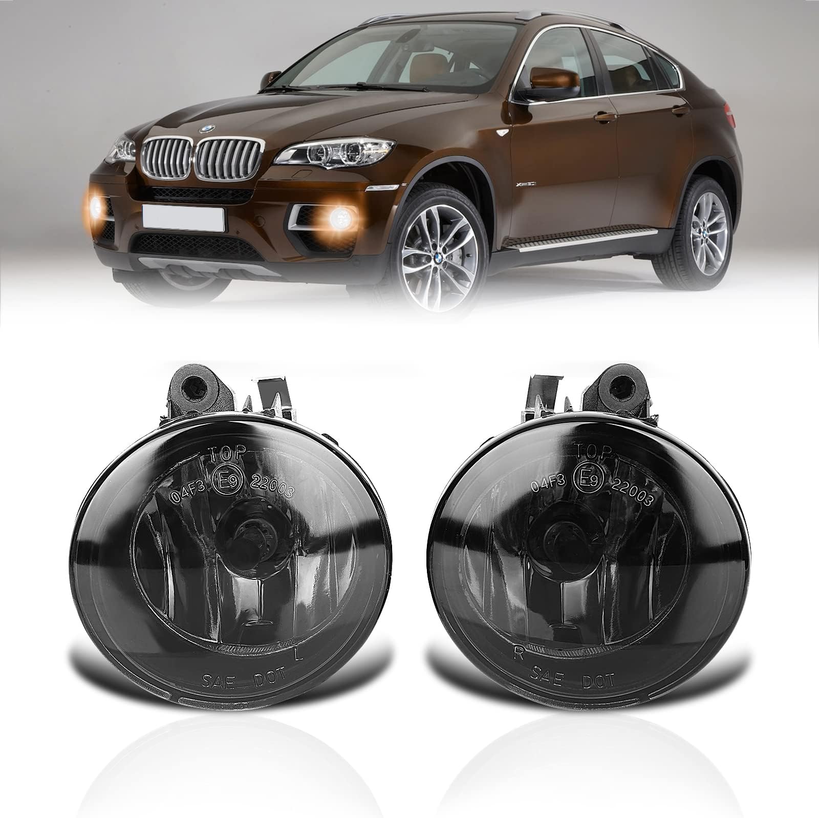 Amazon.com: ABS Front Fog Light Lamp Trim Cover 2pcs For BMW X1 F48 ...