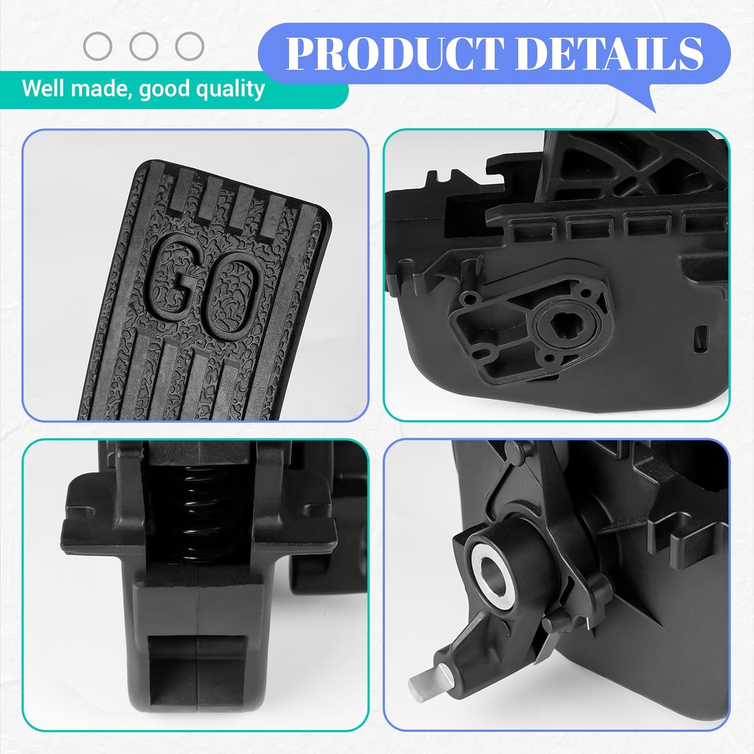 DRIVE UP Club Car 102595601/102596301 Accelerator ASM Pedal(Gen2) for Precedent 2009-Up Onward 2004-Up and Tempo 2018-Up G&E,no Sensor