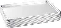 Vista 2 de Tiger Chef Full Size 18 x 26 inch Aluminum Sheet Pan Commercial Bakery Equipment Cake Pans 19 Gauge 12 Pack
