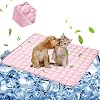 Dog Cooling Mat Pet Cooling Pads Dogs & Cats Pet Cooling Blanket for Outdoor Car Seats Beds Pink, 22IN28IN