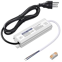 Vista 10 de Controlador LED de 24 vatios impermeable IP67, fuente de alimentación de 12 V CC 2A, convertidor de 120 V CA a 12 V CC, con enchufe de 3 clavijas