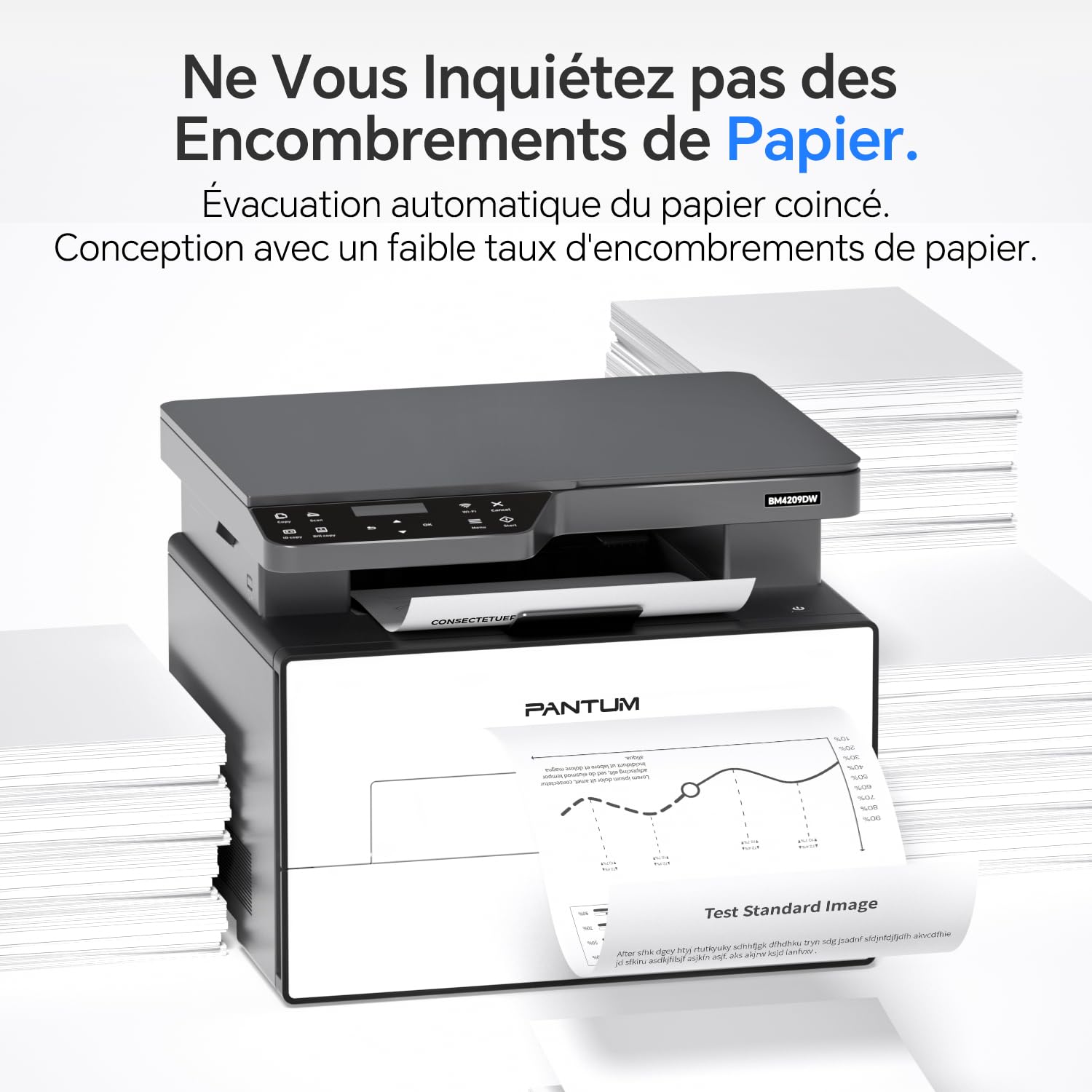PANTUM BM4209DW Imprimante Laser Multifonction Noir et Blanc Recto-Verso Automatique USB Wi-Fi Airprint Mopria