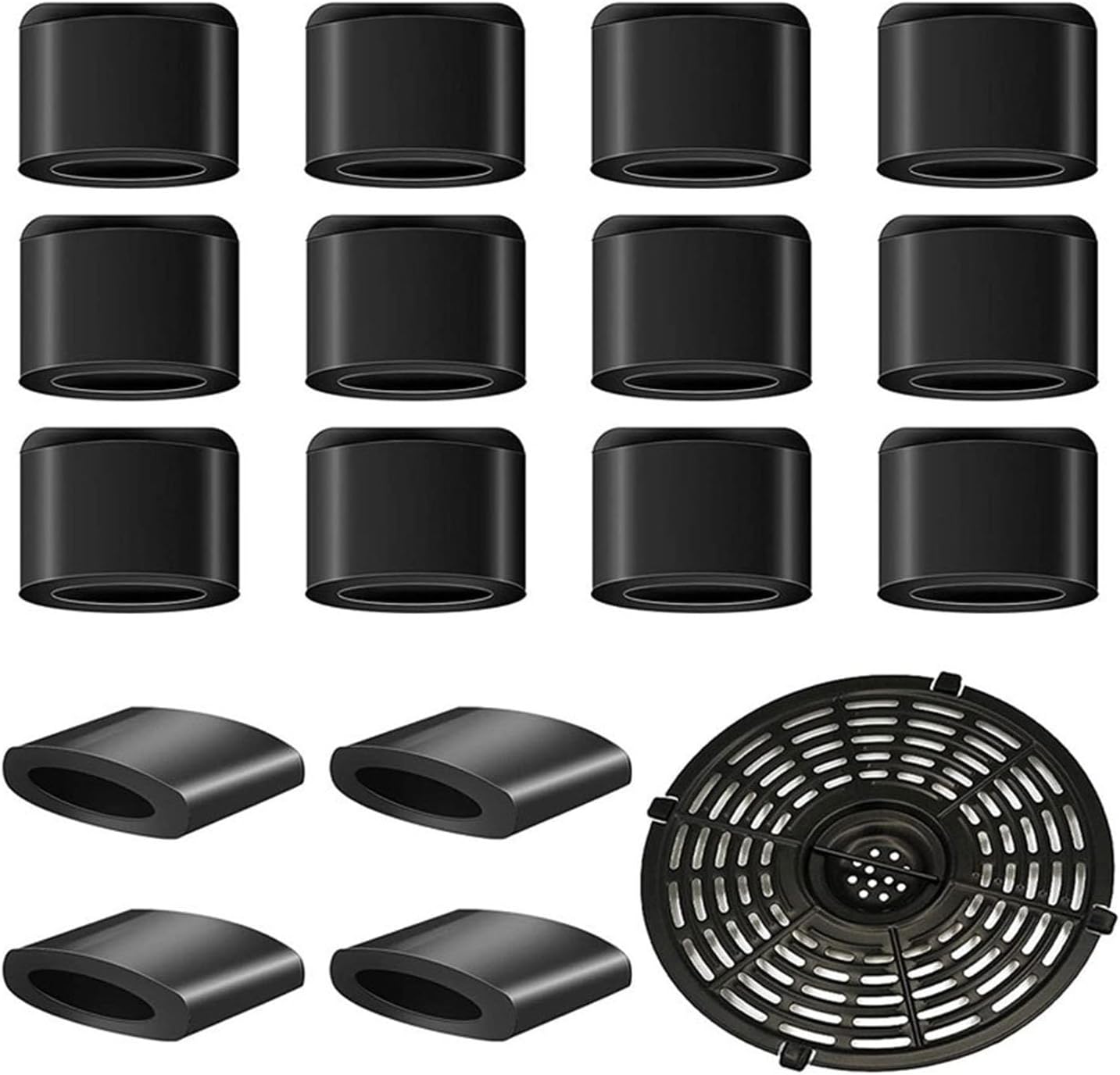 Air Grill Plate Profession Kitchen Rubber Feet Tips Bumpers Silicone Tabs Corner Guards Scratch-resistant Anti-scratch Silicone Covers Kitchen Appliance Accessories Soft and Stretchy