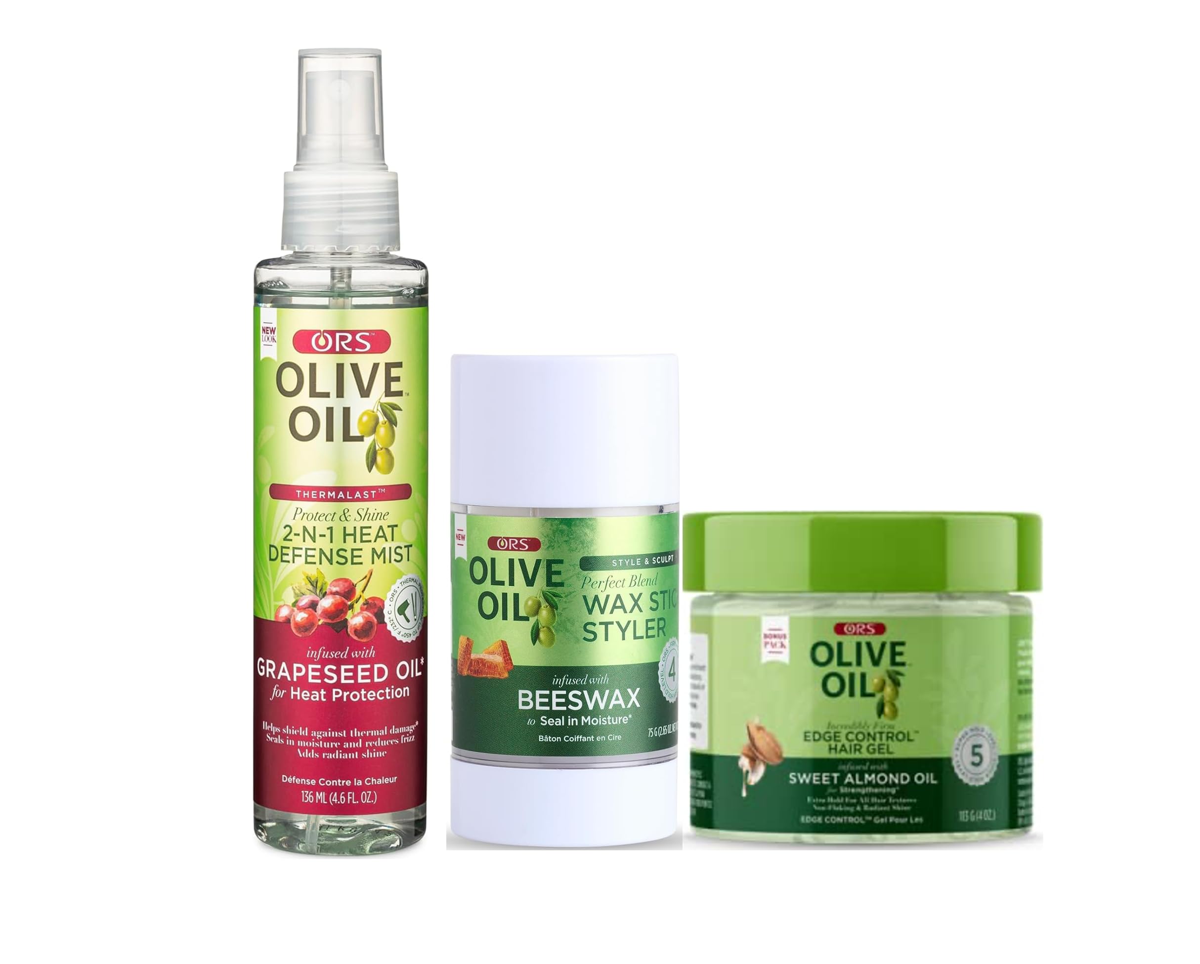 【olive】サンプロテクター＆カーミングジェル Amazon.com : ORS Olive Oil 2in1 Shine Mist & Heat Defense Style